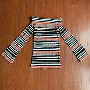 Free People Striped Off the‎ Shoulder Sweater